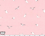 Schoodic Point - Acadia Marine Seaside Seagulls Dawn Pink from Michael Miller Fabric