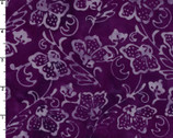 Coastal Chic Batiks - Wavy Flowers Wine Purple by Monique Jacobs from Maywood Studio Fabric