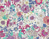 Memoire a Paris LAWN - Floral Rainbow from Lecien Fabric