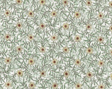 Memoire a Paris LAWN - Floral Daisy Leaf Natural from Lecien Fabric