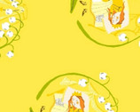 Far Far Away 2 - Sleeping Beauty Yellow by Heather Ross from Windham Fabrics