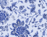 Maison des Fleurs - Jacobean Floral Powder Blue by Kanvas Studio from Benartex Fabrics