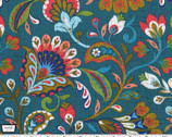 Plume - Fan Fare Floral Peacock Teal from Michael Miller Fabric