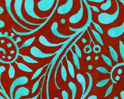 Hey Diddle Diddle - Floral Swirl Turquoise From EE Schenck Fabric ...