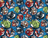 Avengers - Character Hexagon Blue from Springs Creative Fabric