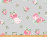 Roslyn - Spaced Roses Gray by Whistler Studios from Windham Fabrics