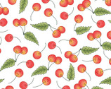 Back Porch Celebration - Cherries White by Meg Hawkey from Maywood Studio Fabric