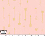 Arrow Flight Metallic - Arrows Blush Pink from Michael Miller Fabric