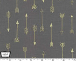 Arrow Flight Metallic - Arrows Coin Gray from Michael Miller Fabric