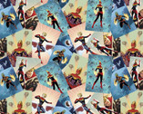 Captain Marvel - Collage from Springs Creative Fabric