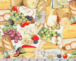 Uncork and Unwind - Cheese Fruit Platter Celebration by Mary Lake Thompson from Robert Kaufman Fabric