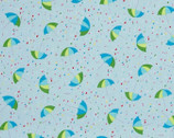 Umbrella Raindrops - Blue from EE Schenck Fabric