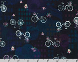 Happy Place - Bikes Floral Night by Vanessa Lillrose and Linda Fitch from Robert Kaufman Fabric