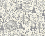 Scandi - Scenic Deer Grey from Makower UK  Fabric