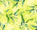 Rejuvenation - Gentle Leaves Yellow Green from Maywood Studio Fabric