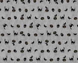 Pick Your Poison - Halloween Objects Gray  from Clothworks Fabric