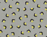 Onnela - Floral Yellow Gray OXFORD from Elite Fabric