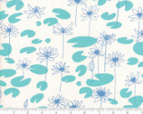 Botanica - Lily Lotus Flowers Porcelain Natural by Crystal Manning from Moda Fabrics