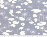 Botanica - Lily Lotus Flowers Grey by Crystal Manning from Moda Fabrics