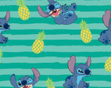 Disney Lilo and Stitch - Stitch Stripe Aqua from Springs Creative Fabric