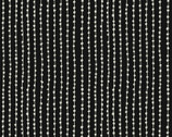 Farah Flowers - Stripe Dots Black White by Crystal Designs from P & B Textiles Fabric