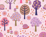 Flower Child - Groovy Forest Pink  from Lewis and Irene Fabric