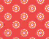 Flower Child - Funky Daisy Red from Lewis and Irene Fabric