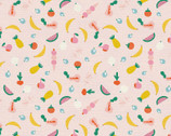 Animal Alphabet - Fruity Pink by  Suzy Ultman from Paintbrush Studio Fabrics