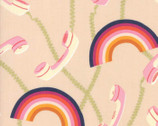 Social - Rainbow Phone Pale Pink Metallic by Melody Miller from Ruby Star Fabric
