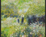 Renoir - Woman With Parasol Garden PANEL 23 Inches from Robert Kaufman Fabric