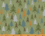 Bear Camp - Forest Trees Green by Whistler Studios from Windham Fabrics