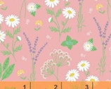 My Cup of Tea - Garden Herbs Pink by Whistler Studios from Windham Fabrics