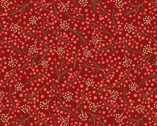 New Forest Winter - Berries Red from Lewis and Irene Fabric