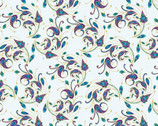 Peacock Flourish - Spin It Metallic by Ann Lauer from Benartex Fabrics
