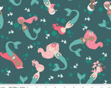 Ahoy! Mermaids - Main Ocean by Melissa Mortenson from Riley Blake Fabric
