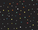 Outer Space - Multi Star Black from Makower UK  Fabric