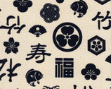 Celebration Japanese CANVAS - Characters Icons Natural from Kokka Fabric