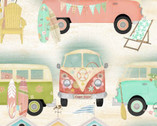 Beach Travel - Vintage Vans Beach Sand by Beth Albert from 3 Wishes Fabric