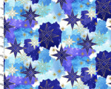 Magical Galaxy - Stars Metallic from 3 Wishes Fabric