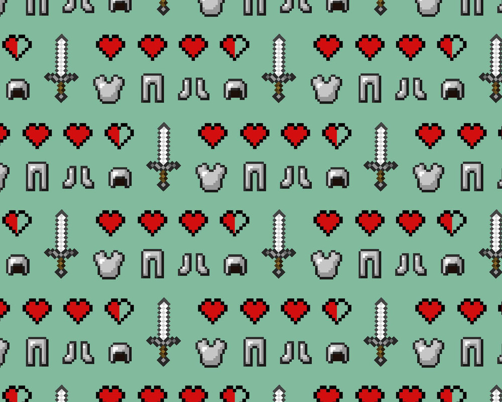Mojang Minecraft Creeper Icons Cotton Fabric