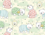 Comfy FLANNEL Prints - Bears In Pajamas Yellow from A.E. Nathan Company