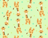 Comfy FLANNEL Prints - Giraffe Light Green from A.E. Nathan Company