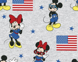 Mickey and Minnie Mouse - Mickey Minnie American Flag Grey from Springs Creative Fabric