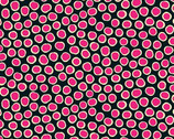 Reed - Fish Spot Black Pink from Makower UK  Fabric