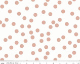 Yes Please - Polka Dots Cream Rose Pink Metallic from Riley Blake Fabric