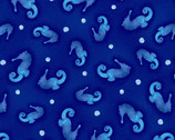Surfin’ Hounds - Seahorse Blue from Studio E Fabrics