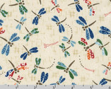 Sevenberry Kasuri - Dragonfly Natural from Robert Kaufman Fabric