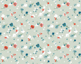 Watercolor Florets - Dusty Mint Little Floral Toss from Cosmo Fabric