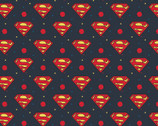 Young DC - Superman Logo Indigo from Camelot Fabrics