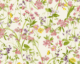 Nostalgic Garden - Wildflower Toss Yellow Pink from EE Schenck Fabric